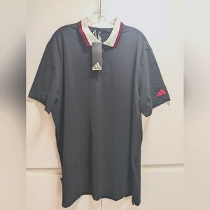 Men's XL Adidas Beyond Twistknit Polo - Black, White, and Red - NWT